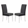 Dalia Modern and Contemporary Dining Chair in Black Velvet with Acrylic Legs - Set of 2 - Dalia Modern and Contemporary Dining Chair in Black Velvet with Acrylic Legs - Set of 2