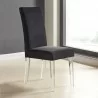 Dalia Modern and Contemporary Dining Chair in Black Velvet with Acrylic Legs  - Dalia Modern and Contemporary Dining Chair in Black Velvet with Acrylic Legs 