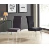 Dalia Modern and Contemporary Dining Chair in Black Velvet with Acrylic Legs - Set of 2 Lifestyle Photo