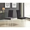 Dalia Modern and Contemporary Dining Chair in Black Velvet with Acrylic Legs - Set of 2 Lifestyle Photo - Dalia Modern and Contemporary Dining Chair in Black Velvet with Acrylic Legs - Set of 2 Lifestyle Photo