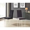 Dalia Modern and Contemporary Dining Chair in Grey Velvet with Acrylic Legs - Set of 2 Lifestyle Photo