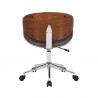 Armen Living Daphne Modern Office Chair In Chrome Finish With Gray/Black Faux Leather And Walnut Veneer Back 07