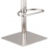 Delmar Adjustable Brushed Stainless Steel Barstool - Grey - Leg Close-Up