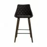 Armen Living Dani 26" Brown Faux Leather Barstool in Walnut Glazed Finish - Armen Living Dani 26" Brown Faux Leather Barstool in Walnut Glazed Finish