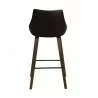 Armen Living Dani 26" Brown Faux Leather Barstool in Walnut Glazed Finish Back - Armen Living Dani 26" Brown Faux Leather Barstool in Walnut Glazed Finish Back