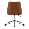 Armen Living Diamond Mid-Century Office Chair In Chrome finish With Tufted Black Faux Leather And Walnut Veneer Back 04