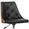 Armen Living Diamond Mid-Century Office Chair In Chrome finish With Tufted Black Faux Leather And Walnut Veneer Back 06 - Armen Living Diamond Mid-Century Office Chair In Chrome finish With Tufted Black Faux Leather And Walnut Veneer Back 06