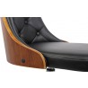 Armen Living Diamond Mid-Century Office Chair In Chrome finish With Tufted Black Faux Leather And Walnut Veneer Back 05