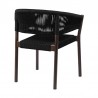 Doris Indoor Outdoor Dining Chair in Dark Eucalyptus Wood with Black Rope - Set of 2 7