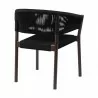 Doris Indoor Outdoor Dining Chair in Dark Eucalyptus Wood with Black Rope - Set of 2 7 - Doris Indoor Outdoor Dining Chair in Dark Eucalyptus Wood with Black Rope - Set of 2 7
