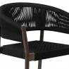 Doris Indoor Outdoor Dining Chair in Dark Eucalyptus Wood with Black Rope - Set of 2 5 - Doris Indoor Outdoor Dining Chair in Dark Eucalyptus Wood with Black Rope - Set of 2 5