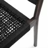 Doris Indoor Outdoor Dining Chair in Dark Eucalyptus Wood with Black Rope - Set of 2 3 - Doris Indoor Outdoor Dining Chair in Dark Eucalyptus Wood with Black Rope - Set of 2 3