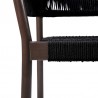 Doris Indoor Outdoor Dining Chair in Dark Eucalyptus Wood with Black Rope - Set of 2 6