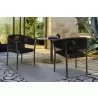 Doris Indoor Outdoor Dining Chair in Dark Eucalyptus Wood with Black Rope - Set of 2 - Doris Indoor Outdoor Dining Chair in Dark Eucalyptus Wood with Black Rope - Set of 2