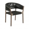 Doris Indoor Outdoor Dining Chair in Light Eucalyptus Wood with Charcoal Rope - Set of 2 6