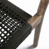 Doris Indoor Outdoor Dining Chair in Light Eucalyptus Wood with Charcoal Rope - Set of 2 5