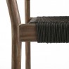 Doris Indoor Outdoor Dining Chair in Light Eucalyptus Wood with Charcoal Rope - Set of 2 2