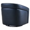 Armen Living Desi Contemporary Swivel Accent Chair in Black Genuine Leather 002