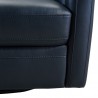 Armen Living Desi Contemporary Swivel Accent Chair in Black Genuine Leather 006