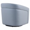 Armen Living  Desi Contemporary Swivel Accent Chair in Grey Genuine Leather  006