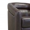 Armen Living  Desi Contemporary Swivel Accent Chair in Espresso Genuine Leather 006