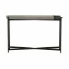 Armen Living Dua Concrete and Black Metal Modern Console Table Front - Armen Living Dua Concrete and Black Metal Modern Console Table Front