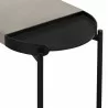 Armen Living Dua Concrete and Black Metal Modern Console Table Leg - Armen Living Dua Concrete and Black Metal Modern Console Table Leg