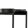 Armen Living Dua Concrete and Black Metal Modern Console Table Half