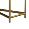 Armen Living Dua Gray Concrete Console Table with Antique Brass Leg