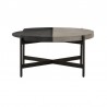 Armen Living Dua Concrete and Metal Round Modern Coffee Table