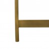 Armen Living Dua Gray Concrete End Table with Antique Brass Legs