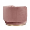 Davy Blush Velvet Swivel Accent Chair with Gold Base 2