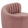 Davy Blush Velvet Swivel Accent Chair with Gold Base 6