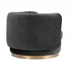 Davy Dark Gray Velvet Swivel Accent Chair 