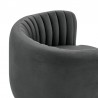 Davy Dark Gray Velvet Swivel Accent Chair 4