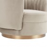 Davy Taupe Velvet Swivel Accent Chair with Gold Base 4