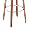 Armen Living Daxton 26" Faux Leather and Walnut Wood Bar Stool Legs - Armen Living Daxton 26" Faux Leather and Walnut Wood Bar Stool Legs