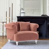 Elegance Contemporary Chair in Blush Velvet with Acrylic Legs - Lifestyle