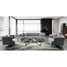 Armen Living Elegance Contemporary Sofa in Gray Velvet with Acrylic Legs