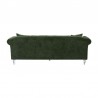 Armen Living Elegance Contemporary Sofa in Green Velvet with Acrylic Legs Back