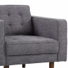 Armen Living Element Mid-Century Modern Chair in Dark Gray Linen and Walnut Legs 5