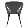 Armen Living Elin Gray Faux Leather And Black Metal Dining Chairs - Set of 2 05