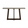 Armen Living Elodie Gray Concrete and Dark Gray Oak Rectangle Console Table Front