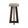 Armen Living Elodie Gray Concrete and Dark Gray Oak Rectangle Console Table Side