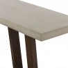 Armen Living Elodie Gray Concrete and Dark Gray Oak Rectangle Console Table Corner