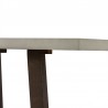 Armen Living Elodie Gray Concrete and Dark Gray Oak Rectangle Console Table Half