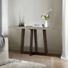 Armen Living Elodie Gray Concrete and Dark Gray Oak Rectangle Console Table
