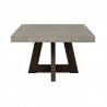 Armen Living Elodie Gray Concrete and Dark Gray Oak Rectangle Coffee Table Side