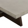 Armen Living Elodie Gray Concrete and Dark Gray Oak Rectangle Coffee Table Corner