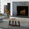 Armen Living Elodie Gray Concrete and Dark Gray Oak Rectangle Coffee Table